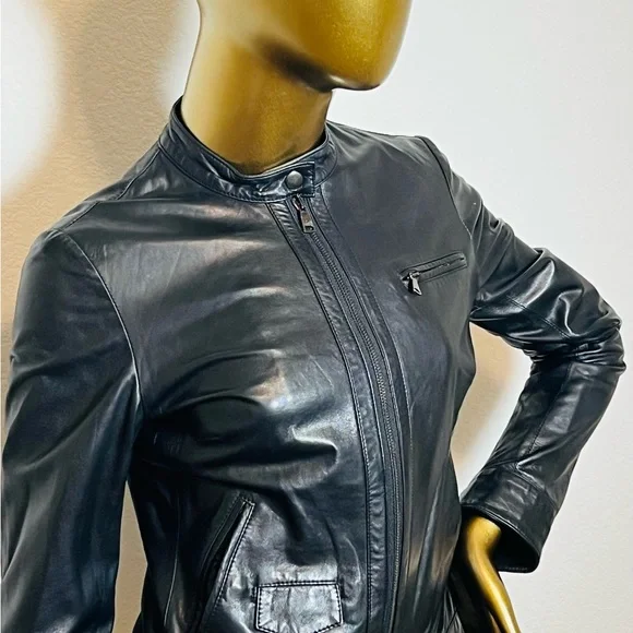 Dolce & Gabanna Black Leather Women's Jacket - Picture 6 of 7